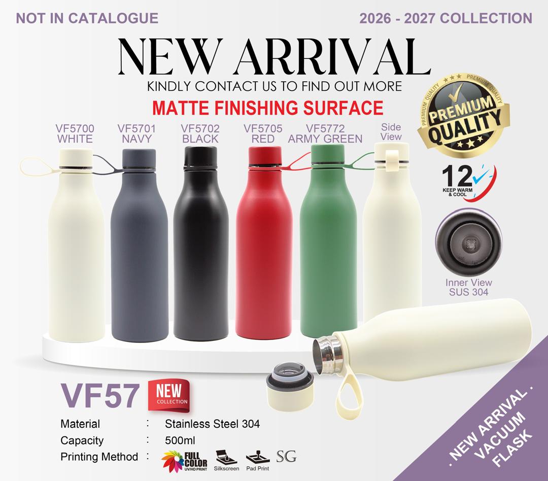VF57 Vacuum Flask 500ml Matte Finishing Stainless Steel 304
