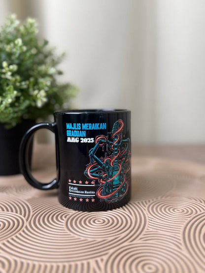 Corporate Gift Ceramic Mug Black with custom Printing 400ml