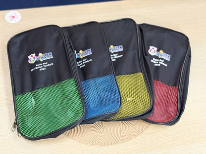 Custom Shoe Bag with Mesh Panel – Corporate & Event Shoe Bag (Zipper / Multi-Colour)