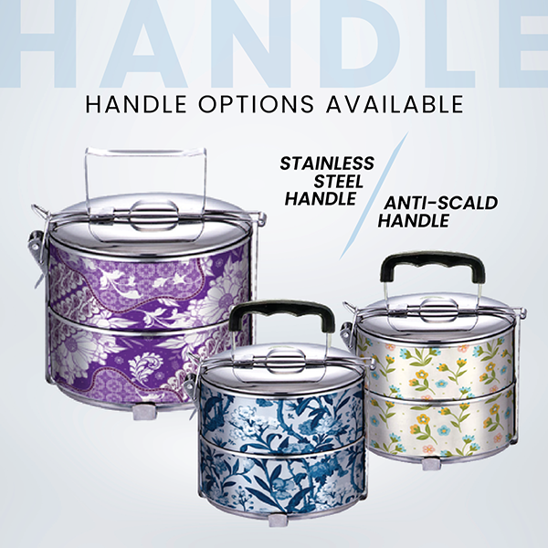 Classic 2 Tier Stainless Steel Tiffin Box - 14cm