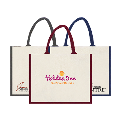 Colour Strip Laminated Canvas Bag - 10oz