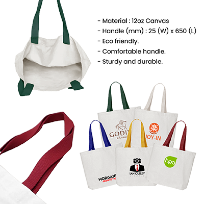 Duo Tone Canvas Bag Webbing Handle – 12oz