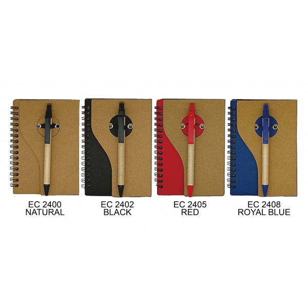 EC24 Eco Notepad with Pen – Custom Logo Printing
