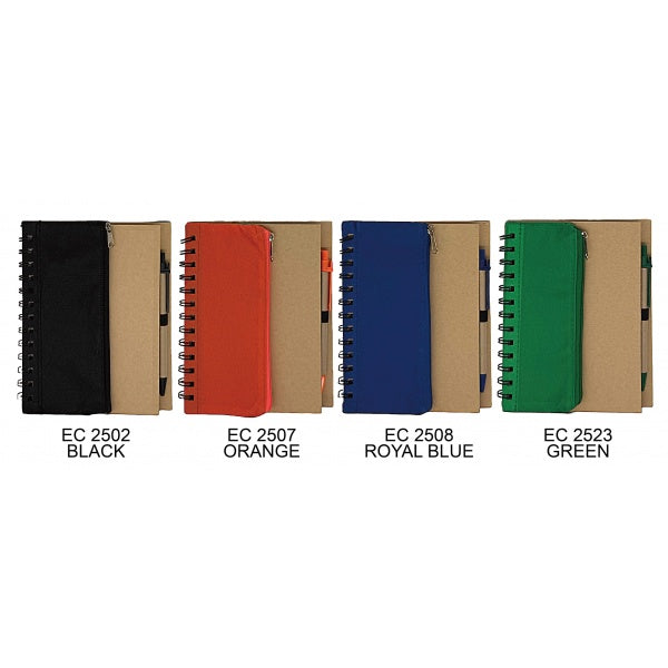 EC25 Eco Notepad with Non-Woven Pouch with Pen – Custom Logo Printing