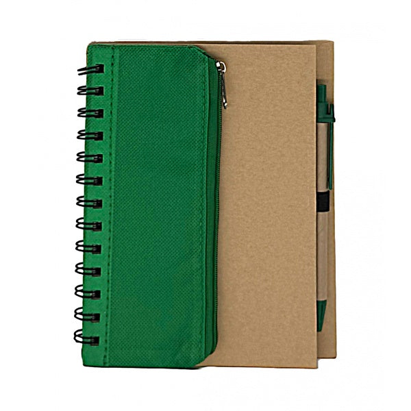 EC25 Eco Notepad with Non-Woven Pouch with Pen – Custom Logo Printing