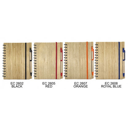 EC26 Eco Notebook Bamboo Cover with Pen – Custom Logo Printing