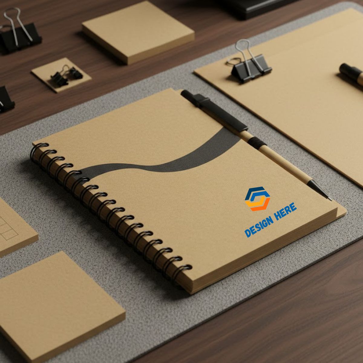 EC36 Eco Notepad with Pen - Custom Logo Printing