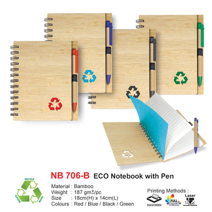 Eco Notebook with Pen (NB706-B) | Corporate gift Set supplier