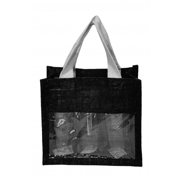 JB24 Jute Bag Custom Printing with transparent window