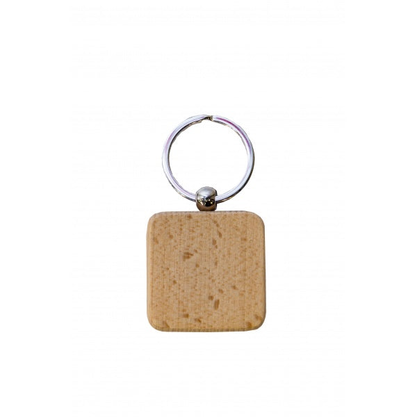 KC16 Square Wooden Keychain Custom Printing