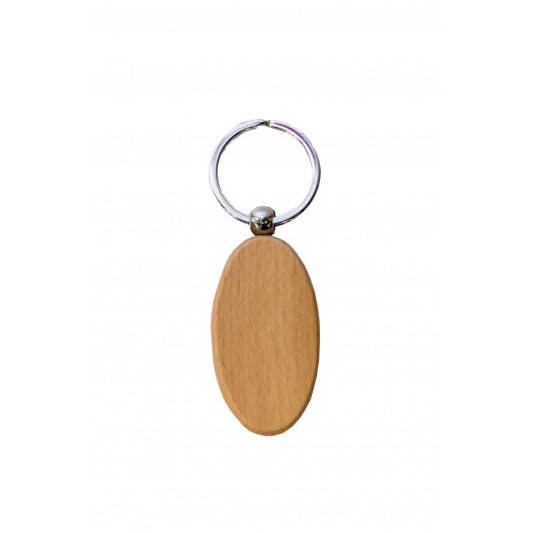 KC17 Oval Wooden Keychain Custom Printing