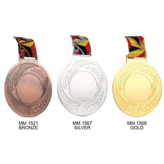 MM15 Medal Crystal Gold , Silver & Bronze