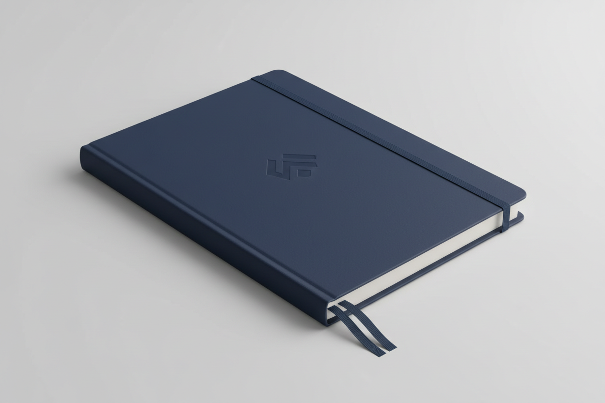 notebook with corporate style 