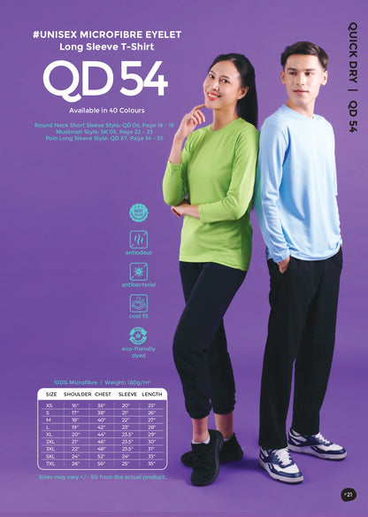 QD54 Tshirt Printing Jersey Long Sleeve