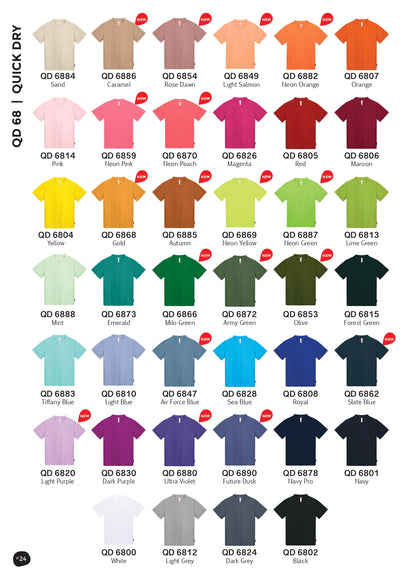 QD68 Tshirt Jersey Kids Basic Tee with Printing