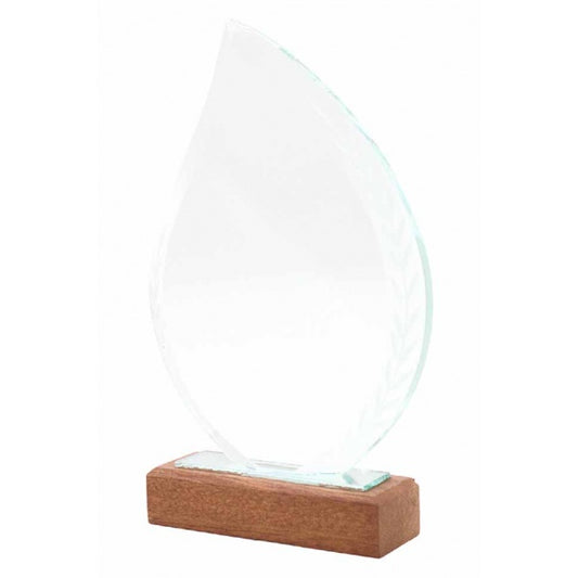 SV34 Wooden Crystal Plaque | Trophy Awards