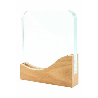 SV37 Wooden Crystal Plaque | Trophy Awards