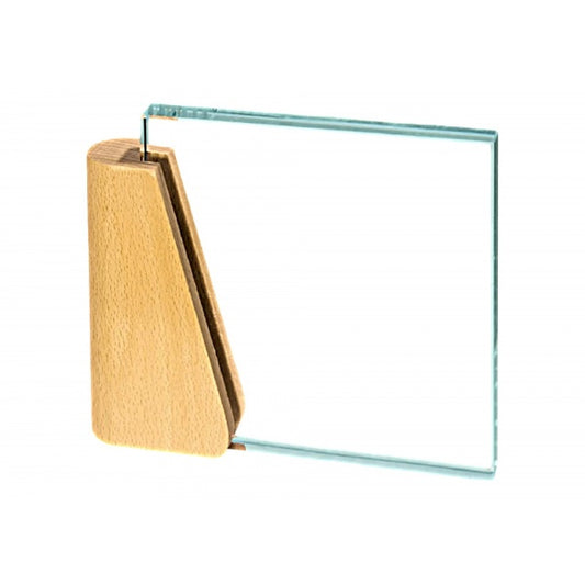 SV38 Wooden Crystal Plaque | Trophy Awards