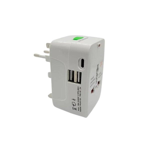 TA10 Universal Travel Adapter | Multi Travel Plug Adapter with Custom Logo Printing