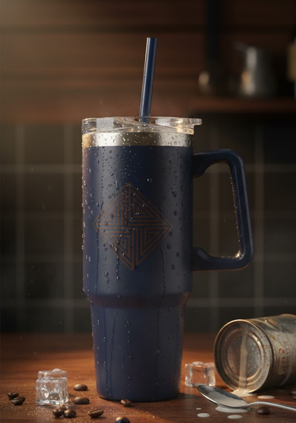 AM69 – 900ml Stainless Steel Auto Mug (Matte Finish, 12H Keep Warm & Cool)