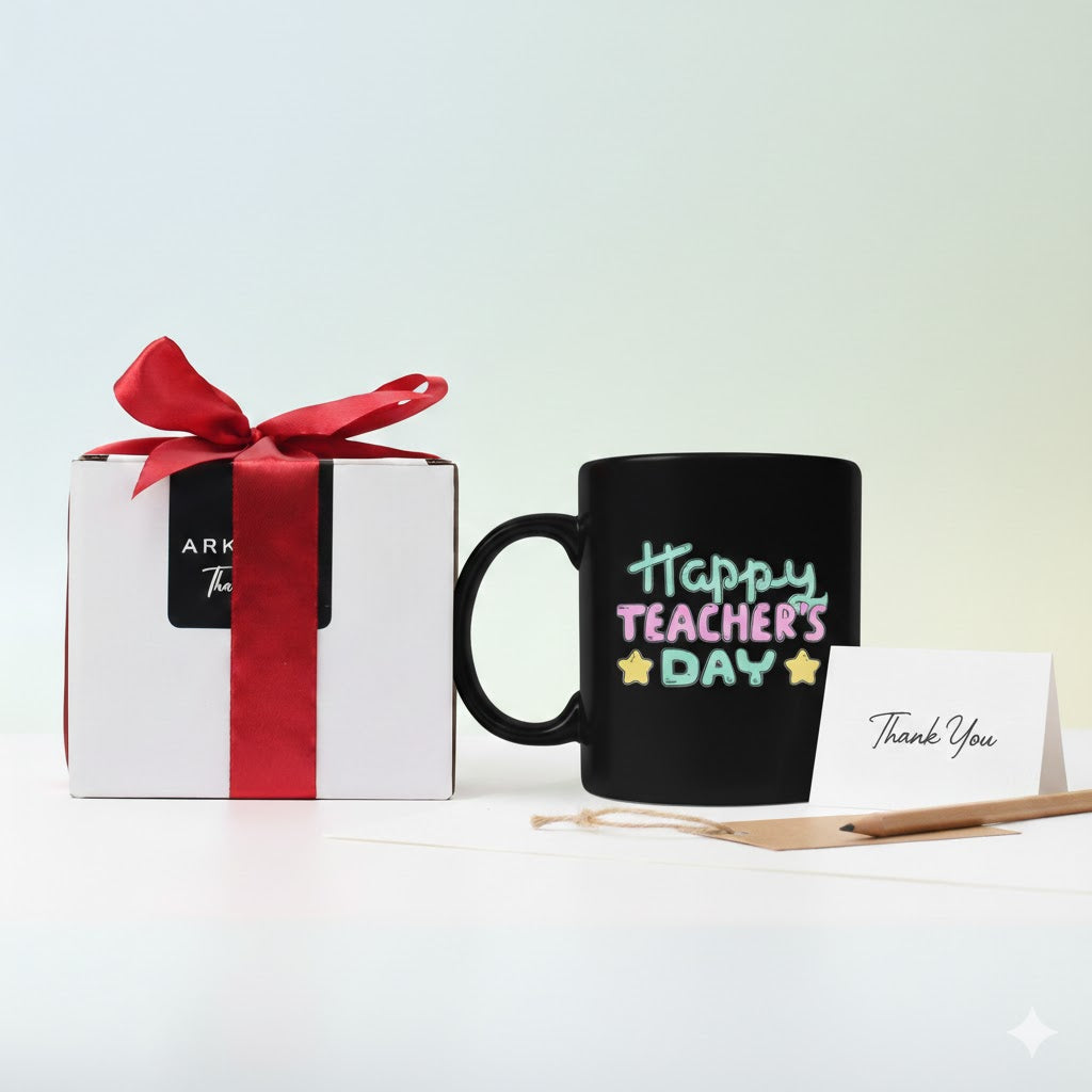 Corporate Gift Ceramic Mug Black with custom Printing 400ml