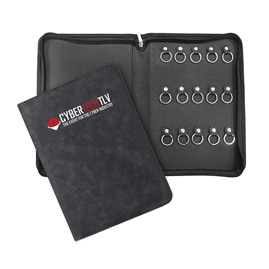 Zippered 15 Key Leather Organizer with Cards Holder